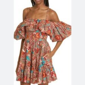 NWOT ulla Johnson cotton off shoulder dress